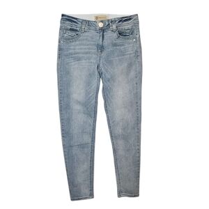 Democracy Jeans Ab Technology Light Blue Wash Skinny Elastic No Gap Waist sz 6